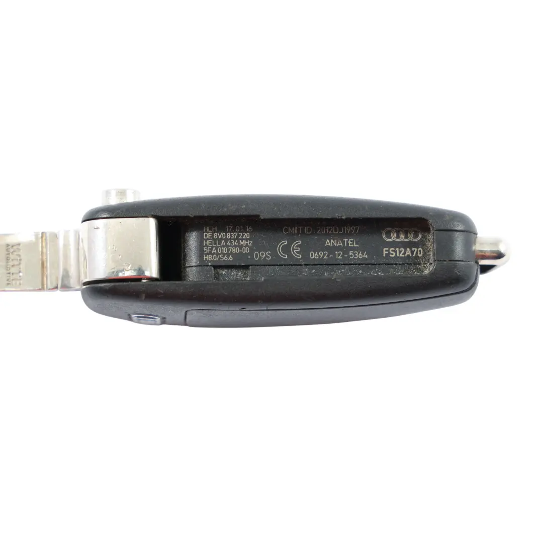 Remote Key Fob Opener Lock 3 Button 434 Mhz Audi A3 8V - SKU 8V0837220 - Part number 8V0837220