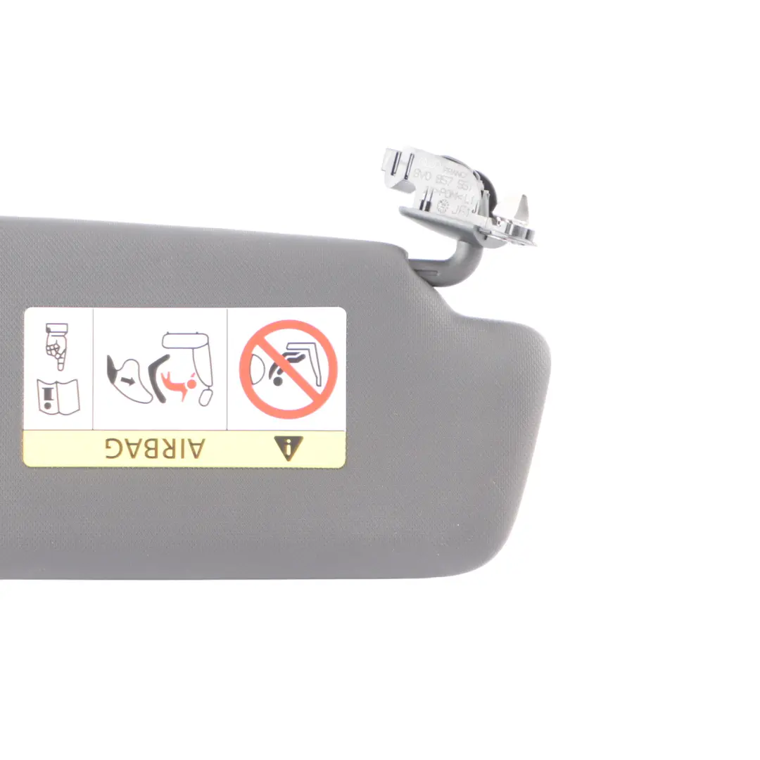 Sonnenblende Abdeckung Panel Links Sonnenblende Grau für Audi S3 8V mit Teilenummer 8V0857551 Audi S3 8V Sonnenblende Abdeckung Panel Links Sonnenblende Grau - SKU 8V0857551-1 - Teilenummer 8V0857551