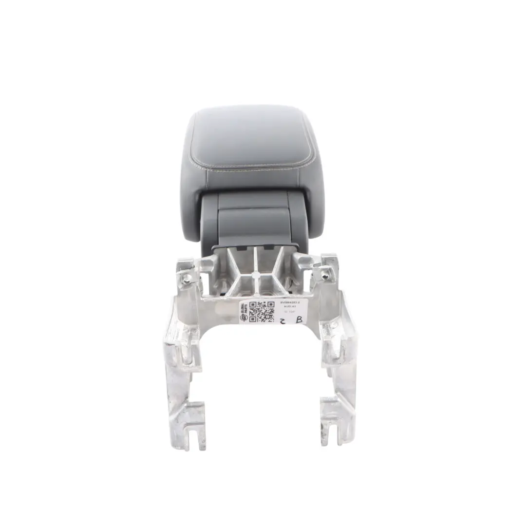 Audi A3 8V Centre Console Armrest Arm Rest Trim Leather Grey - SKU 8V0864283-2 - Part number 8V0864283