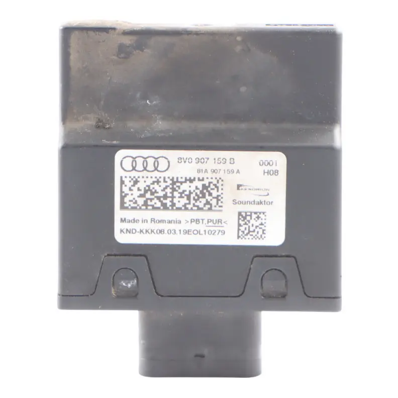 Impact Sound Actuator Body Control Unit Module ECU to Audi A3 RS3 8V with Part number 8V0907159B Audi A3 RS3 8V Impact Sound Actuator Body Control Unit Module ECU - SKU 8V0907159B - Part number 8V0907159B