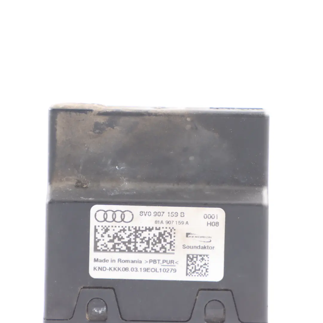 Impact Sound Actuator Body Control Unit Module ECU to Audi A3 RS3 8V with Part number 8V0907159B Audi A3 RS3 8V Impact Sound Actuator Body Control Unit Module ECU - SKU 8V0907159B - Part number 8V0907159B