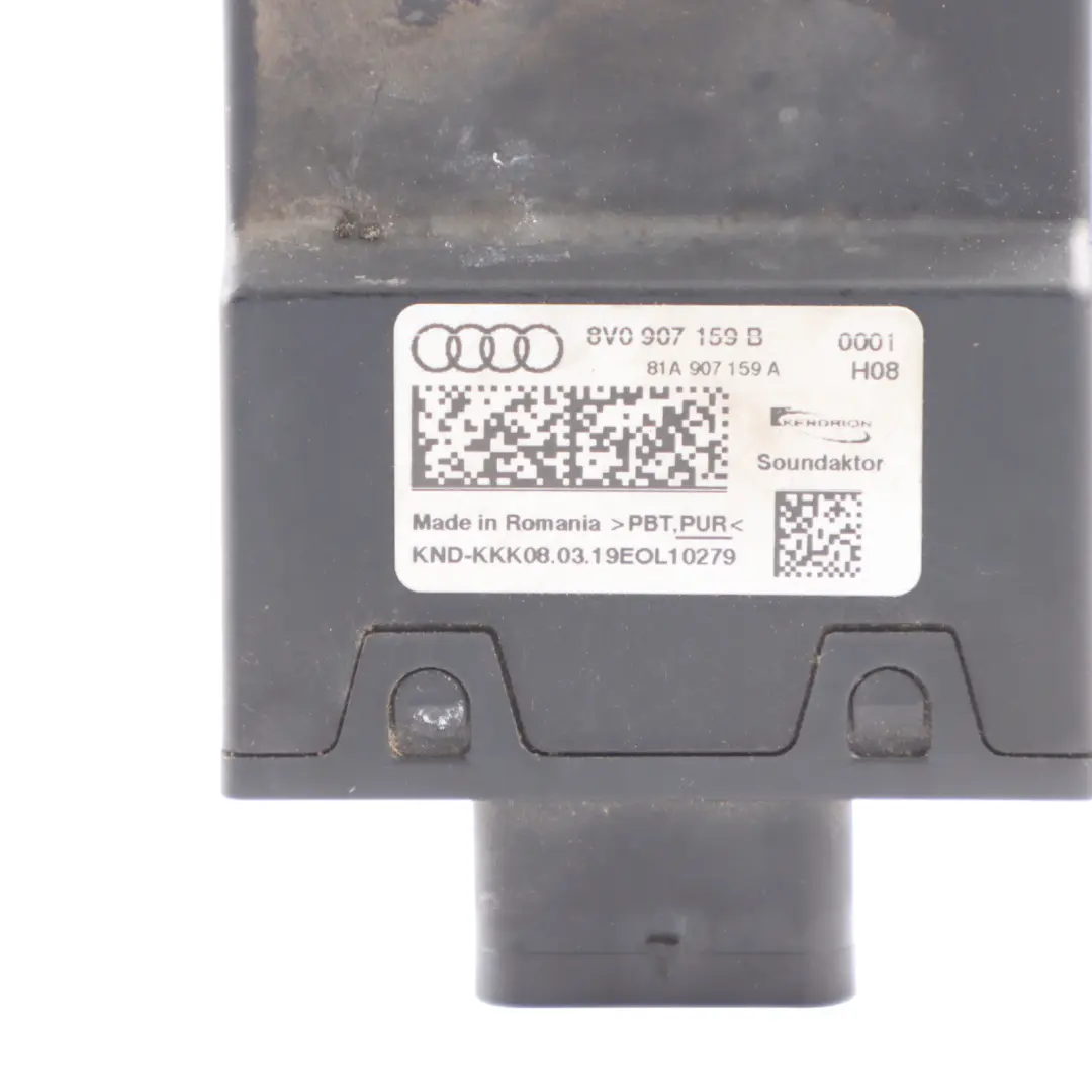 Impact Sound Actuator Body Control Unit Module ECU to Audi A3 RS3 8V with Part number 8V0907159B Audi A3 RS3 8V Impact Sound Actuator Body Control Unit Module ECU - SKU 8V0907159B - Part number 8V0907159B