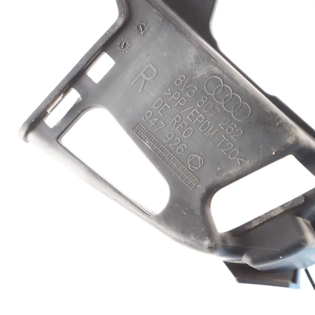 Front Bumper Fog Light Lamp Mount Bracket Right O/S to Audi A3 8V with Part number 8V3807262 Audi A3 8V Front Bumper Fog Light Lamp Mount Bracket Right O/S - SKU 8V3807262 - Part number 8V3807262