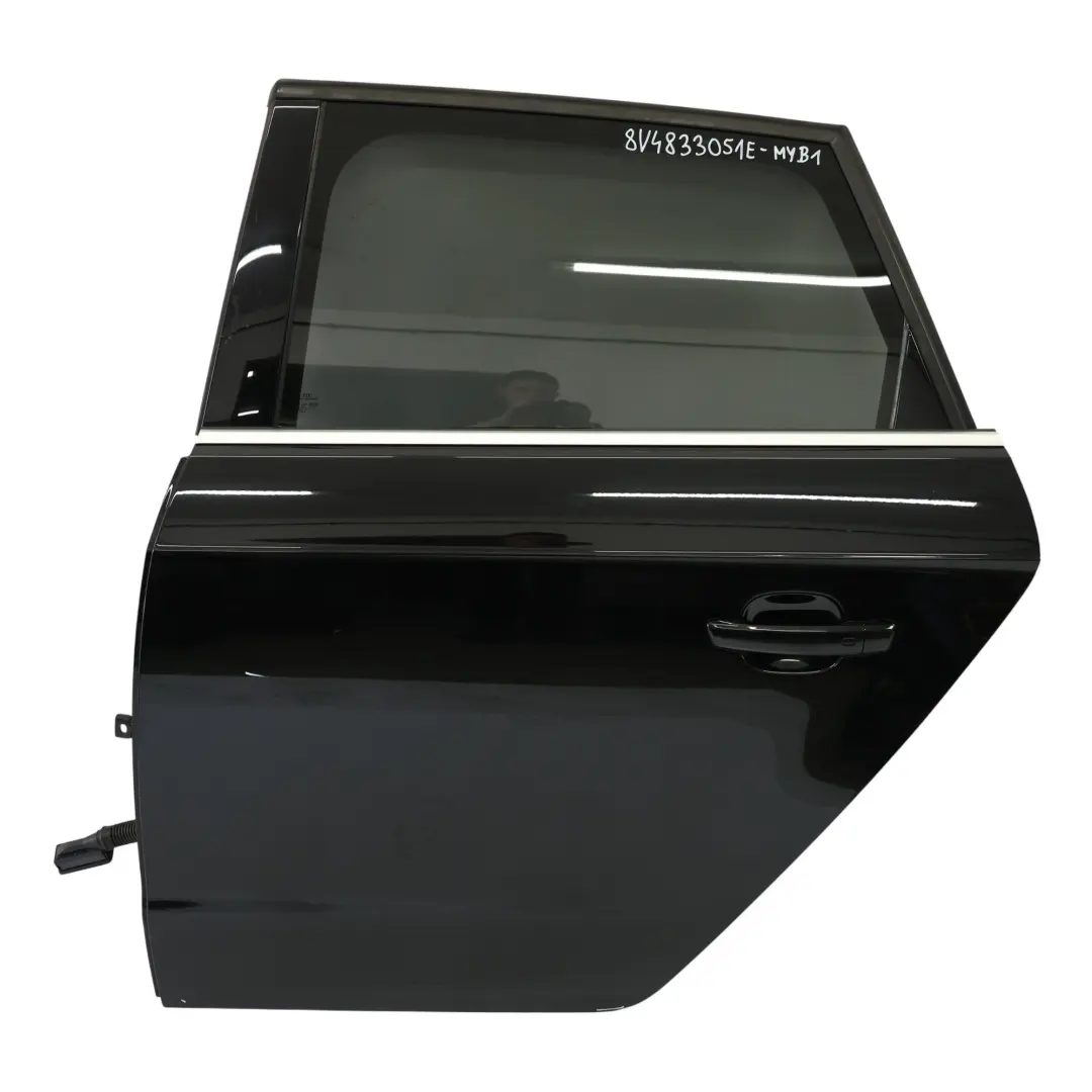 Sportback Rear Left N/S Door Mythical Black Metallic - Y9T to Audi A3 8V with Part number 8V4833051E Audi A3 8V Sportback Rear Left N/S Door Mythical Black Metallic - Y9T - SKU 8V4833051E-MYB1 - Part number 8V4833051E