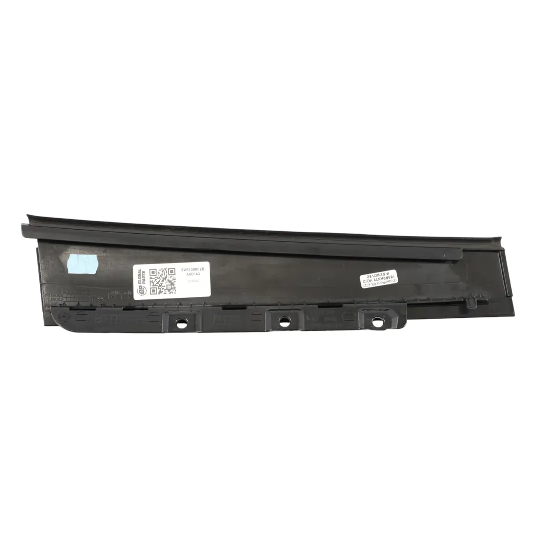 Audi A3 8V Tapa Columna Pilar B Derecha Negro Ribete - SKU 8V5839902B - Número de pieza 8V5839902B