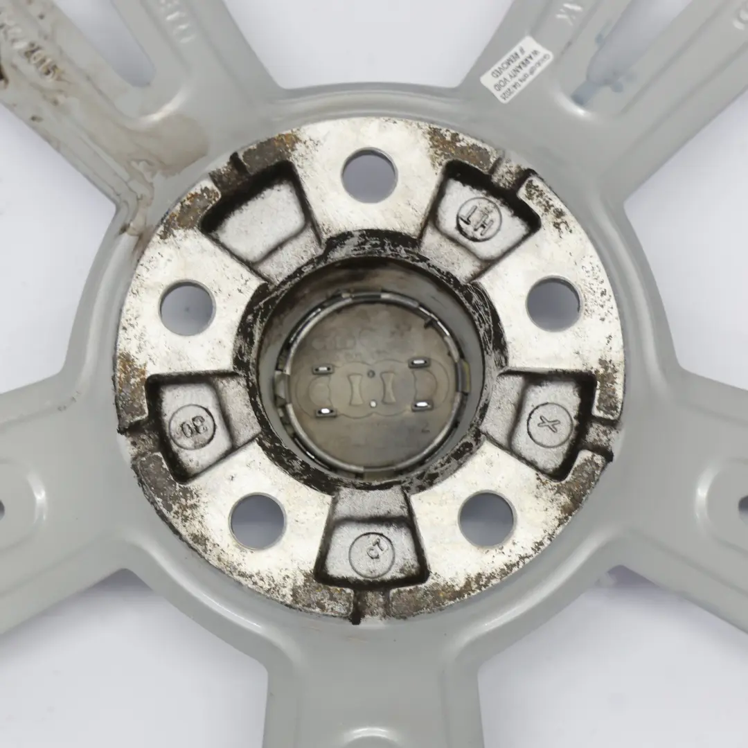 Audi A4 B9 8W Silver Wheel Alloy Rim 18" 8.5J ET:29 Star Spoke - SKU 8W0601025AK-1 - Part number 8W0601025AK