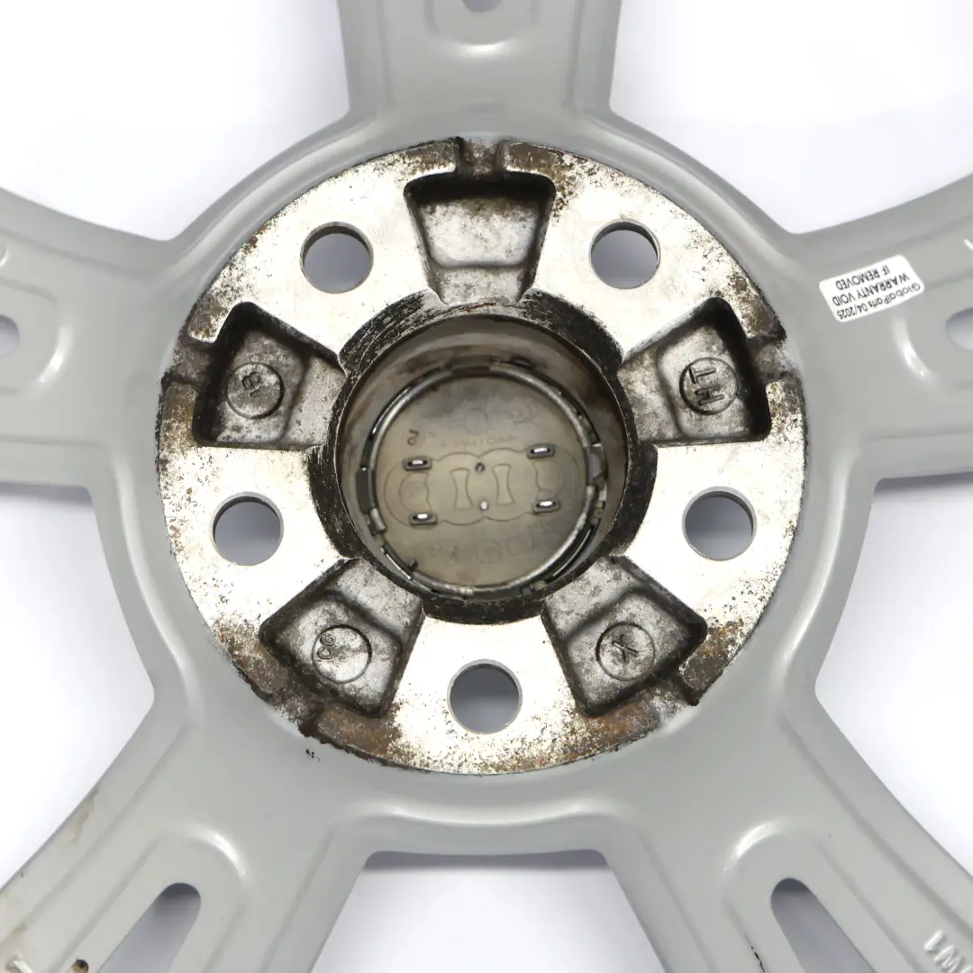 Audi A4 B9 8W Silver Wheel Alloy Rim 18" 8.5J ET:29 Star Spoke - SKU 8W0601025AK-2 - Part number 8W0601025AK