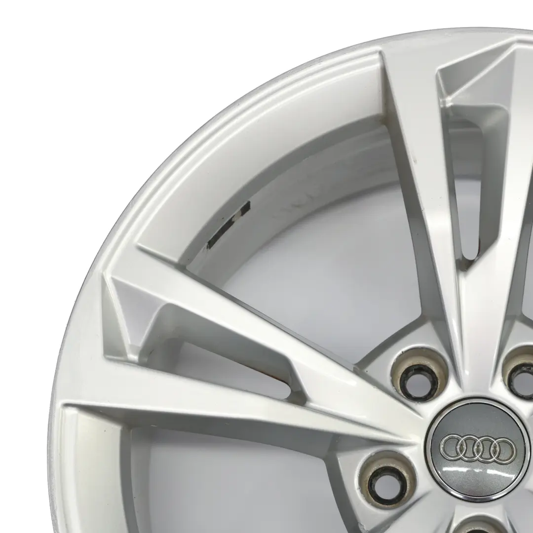 Audi A4 B9 8W Argento Cerchio In Lega 18" 8.5J ET:29 Star Spoke - SKU 8W0601025AK-2 - Numero di parte 8W0601025AK