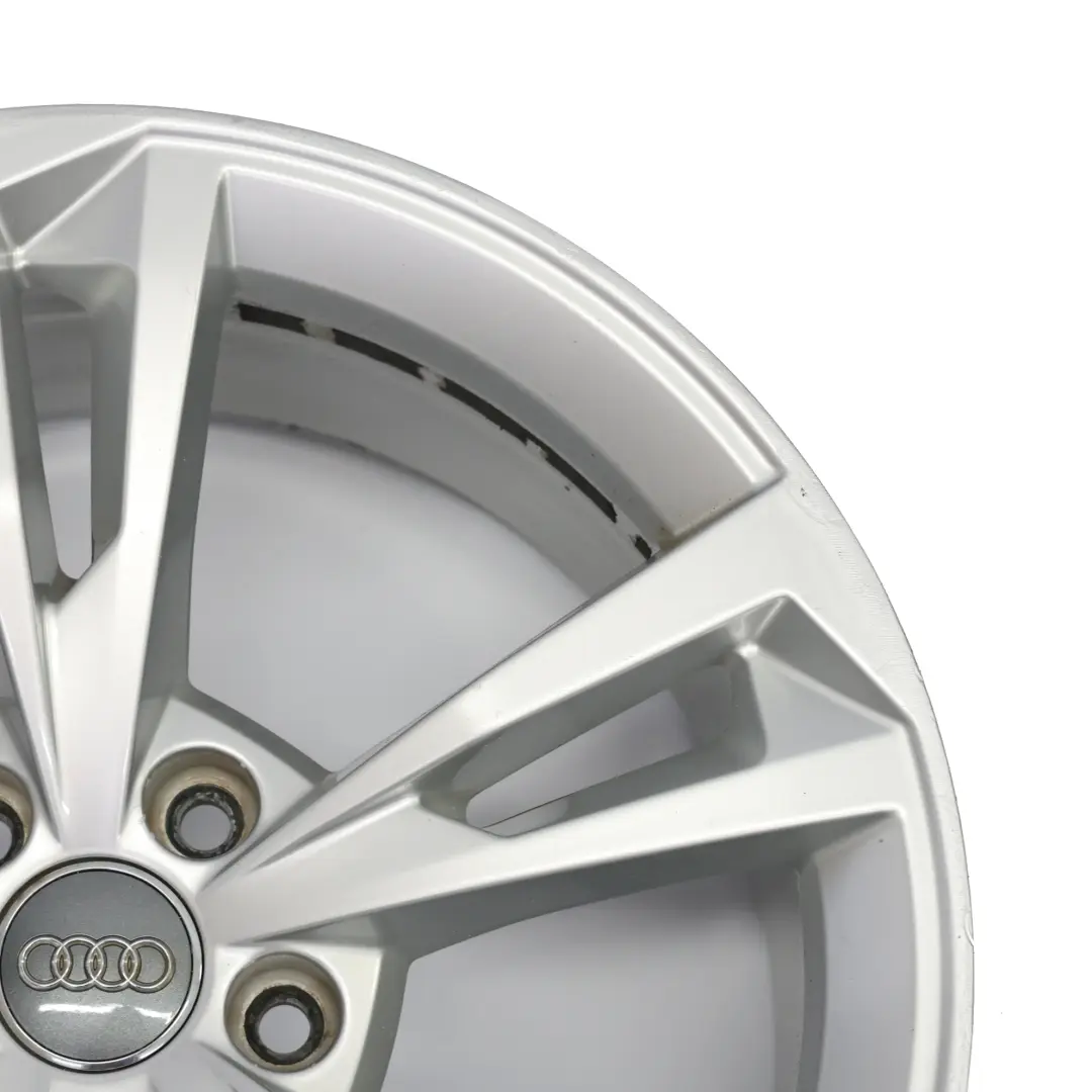 Audi A4 B9 8W Silver Wheel Alloy Rim 18" 8.5J ET:29 Star Spoke - SKU 8W0601025AK-2 - Part number 8W0601025AK