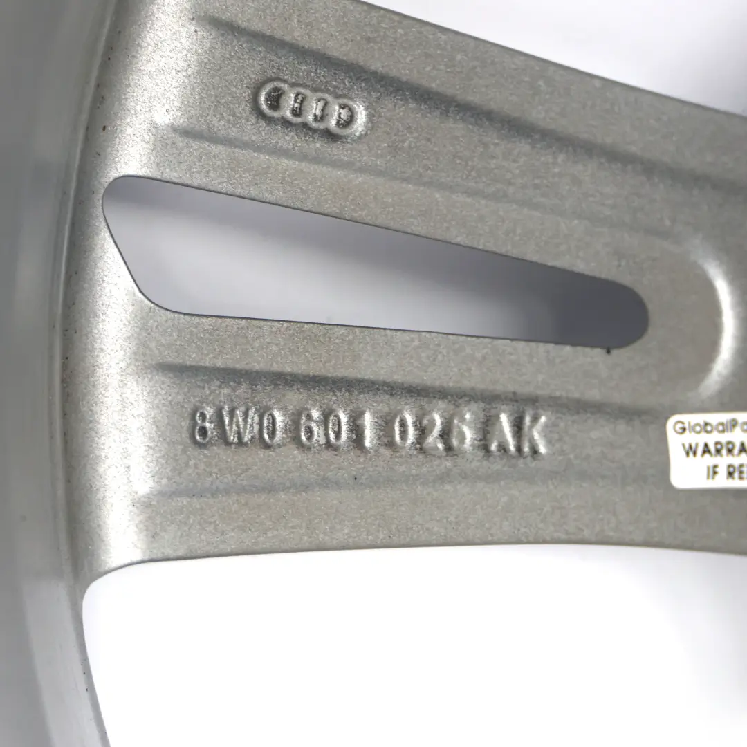 Alloy Rim 18" 8.5J ET:29 Star Spoke to Audi A4 B9 8W Silver Wheel with Part number 8W0601025AK Audi A4 B9 8W Silver Wheel Alloy Rim 18" 8.5J ET:29 Star Spoke - SKU 8W0601025AK-3 - Part number 8W0601025AK