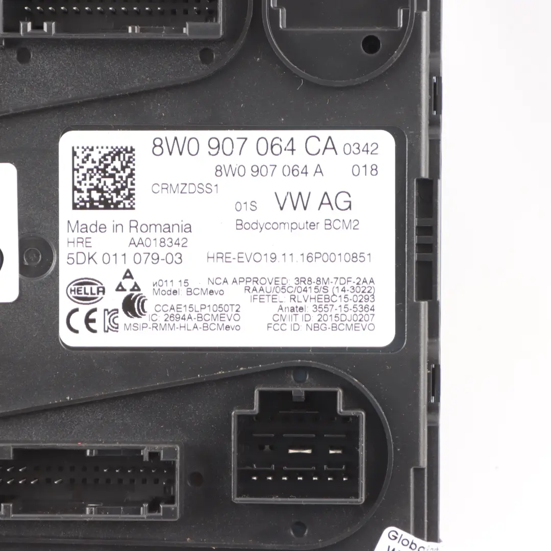 Module Unité Contrôle Confort Carrosserie ECU 8W0907064CA pour Audi A5 F5 BCM à propos du numéro de pièce 8W0907064CH Audi A5 F5 BCM Module Unité Contrôle Confort Carrosserie ECU 8W0907064CA - SKU 8W0907064CH - Numéro de pièce 8W0907064CH