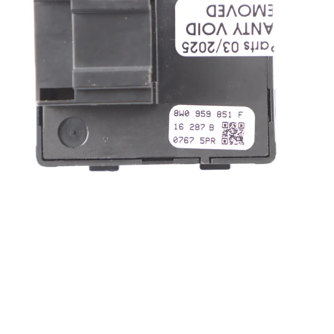 Botón Interruptor Mando Elevalunas Eléctrico para Audi A5 F5 con número de pieza 8W0959851F Audi A5 F5 Botón Interruptor Mando Elevalunas Eléctrico - SKU 8W0959851F - Número de pieza 8W0959851F
