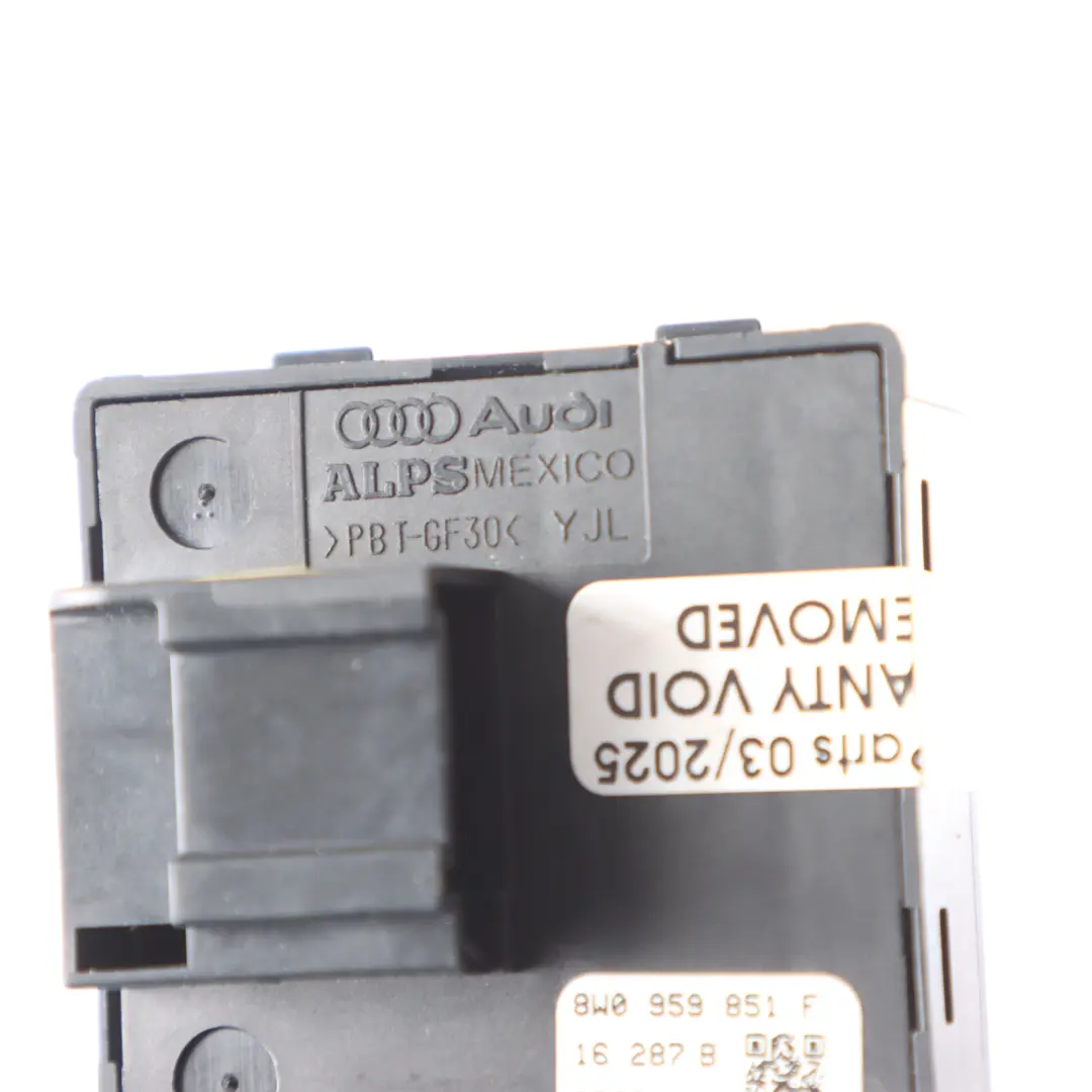 Switch Button Electric Window Control to Audi A5 F5 with Part number 8W0959851F Audi A5 F5 Switch Button Electric Window Control - SKU 8W0959851F - Part number 8W0959851F