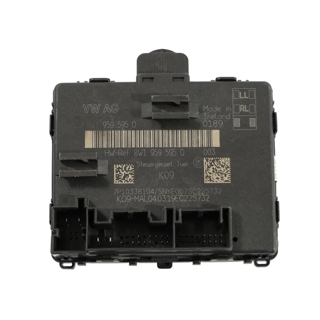 Door Control Module Unit Left Right N/O/S to Audi Q5 FY Rear with Part number 8W1959595D Audi Q5 FY Rear Door Control Module Unit Left Right N/O/S - SKU 8W1959595D - Part number 8W1959595D