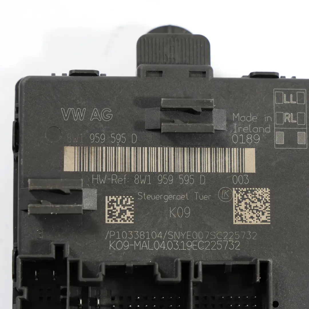 Module Commande Porte Arrière Gauche Droite pour Audi Q5 FY à propos du numéro de pièce 8W1959595D Audi Q5 FY Module Commande Porte Arrière Gauche Droite - SKU 8W1959595D - Numéro de pièce 8W1959595D