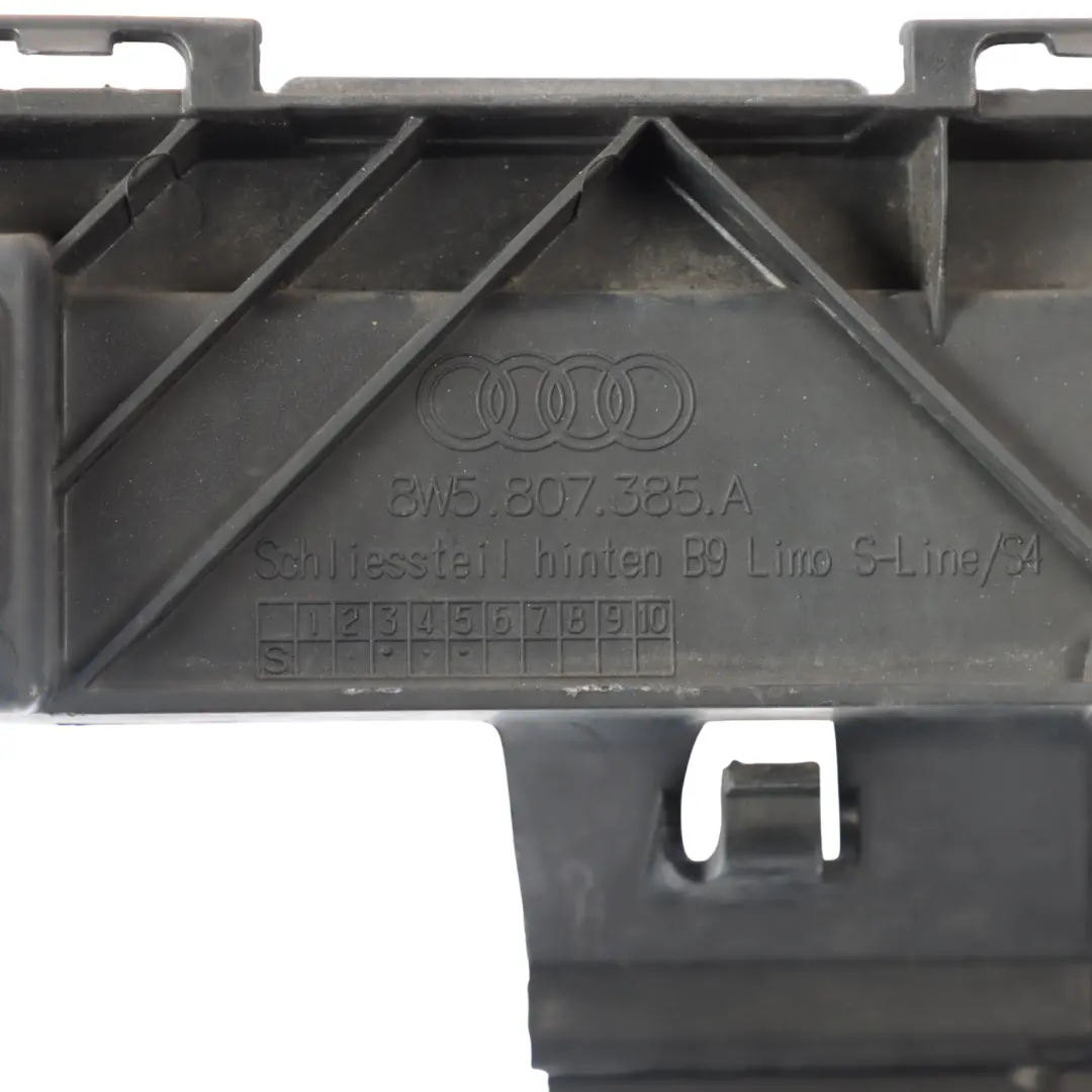 Bumper Mounting Audi A4 B9 Rear Centre Support Bracket Holder to with Part number 8W5807385A Bumper Mounting Audi A4 B9 Rear Centre Support Bracket Holder - SKU 8W5807385A - Part number 8W5807385A
