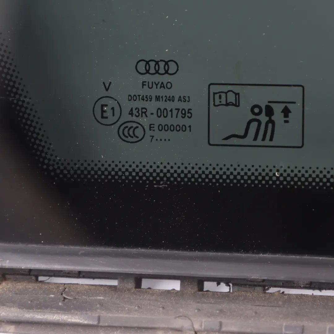 Quarter Side Window Glass Left N/S Tinted AS3 to Audi A4 B9 Rear with Part number 8W5845297C Audi A4 B9 Rear Quarter Side Window Glass Left N/S Tinted AS3 - SKU 8W5845297C - Part number 8W5845297C