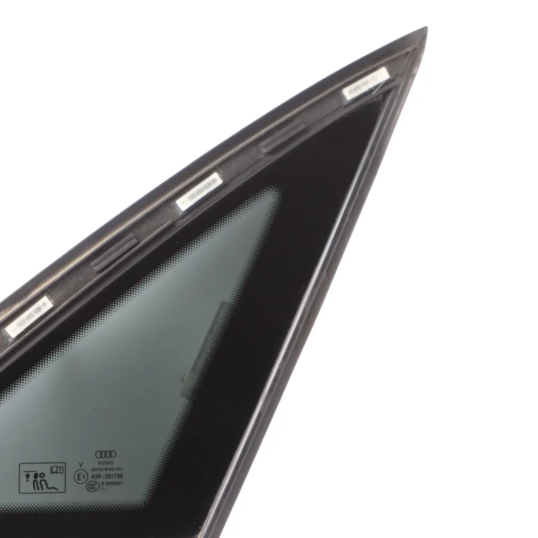 Quarter Side Window Glass Right O/S Tinted AS3 to Audi A4 B9 Rear with Part number 8W5845298C Audi A4 B9 Rear Quarter Side Window Glass Right O/S Tinted AS3 - SKU 8W5845298C - Part number 8W5845298C