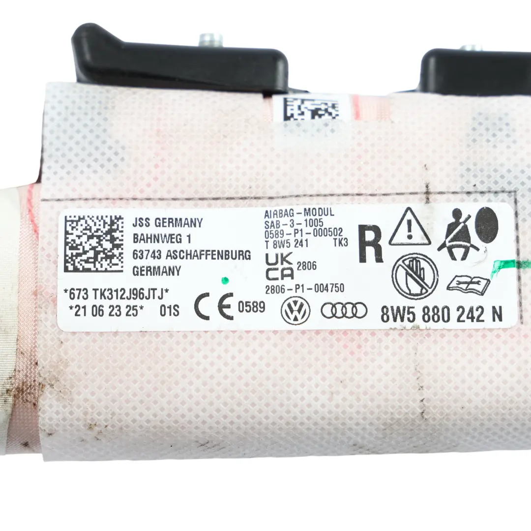 Module D'Air Latéral Droit Siège Avant SRS pour Audi A4 B9 à propos du numéro de pièce 8W5880242N Audi A4 B9 Module D'Air Latéral Droit Siège Avant SRS - SKU 8W5880242N - Numéro de pièce 8W5880242N