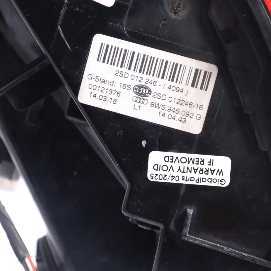 Audi A4 B9 Tail Light Lamp Side Panel Rear Right O/S Taillight - SKU 8W5945092G-1 - Part number 8W5945092G