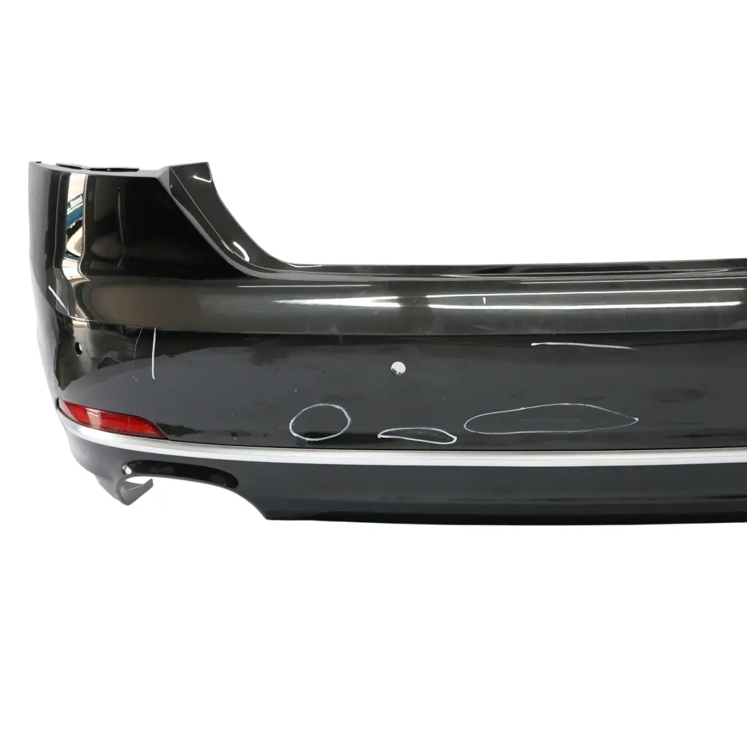 Bumper Audi A5 F5 2.0 TDI Trim Panel Covering Mythical Black Metallic - Y9T to Rear with Part number 8W6807067K Rear Bumper Audi A5 F5 2.0 TDI Trim Panel Covering Mythical Black Metallic - Y9T - SKU 8W6807067K-MYB - Part number 8W6807067K