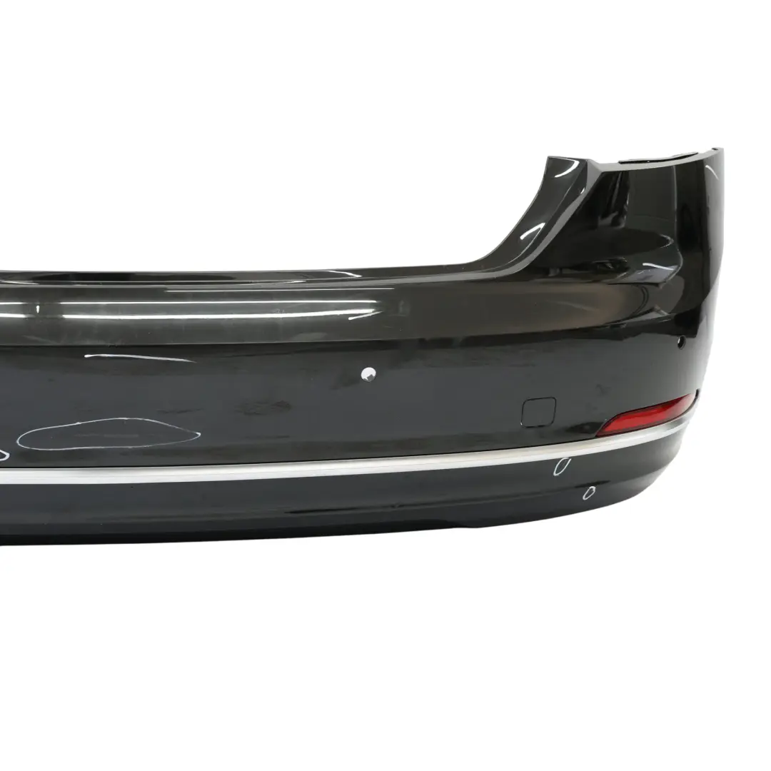 Bumper Audi A5 F5 2.0 TDI Trim Panel Covering Mythical Black Metallic - Y9T to Rear with Part number 8W6807067K Rear Bumper Audi A5 F5 2.0 TDI Trim Panel Covering Mythical Black Metallic - Y9T - SKU 8W6807067K-MYB - Part number 8W6807067K