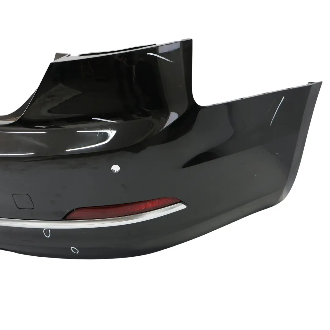 Bumper Audi A5 F5 2.0 TDI Trim Panel Covering Mythical Black Metallic - Y9T to Rear with Part number 8W6807067K Rear Bumper Audi A5 F5 2.0 TDI Trim Panel Covering Mythical Black Metallic - Y9T - SKU 8W6807067K-MYB - Part number 8W6807067K