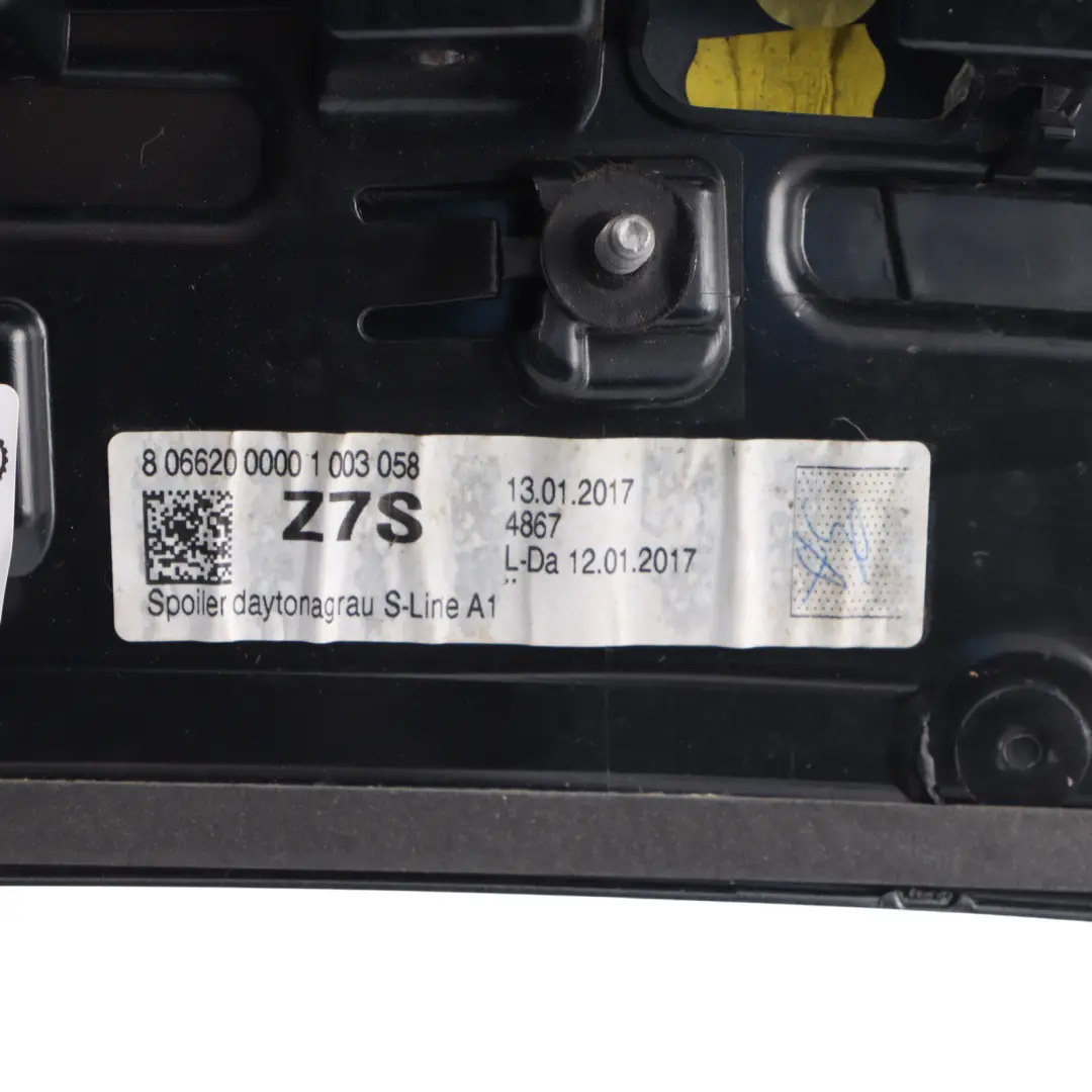 Audi A1 8X Tailgate Spoiler Rear Boot Lid Trim Panel Daytona Grey Z7S - SKU 8X4827933B-DGR - Part number 8X4827933B