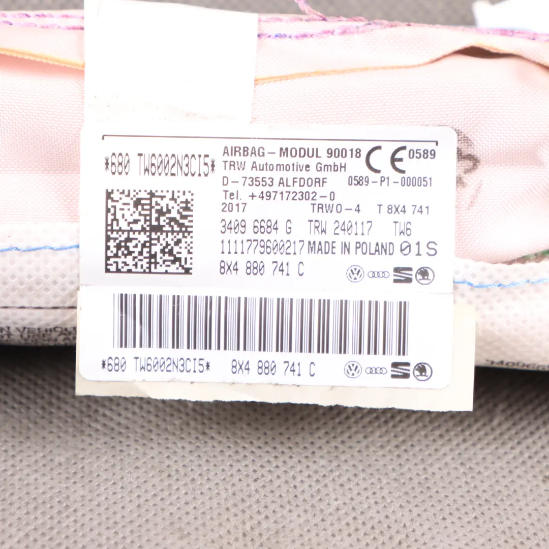 Curtain Air Module Roof Headlinder Unit Left N/S Side to Audi S1 8X with Part number 8X4880741C Audi S1 8X Curtain Air Module Roof Headlinder Unit Left N/S Side - SKU 8X4880741C - Part number 8X4880741C