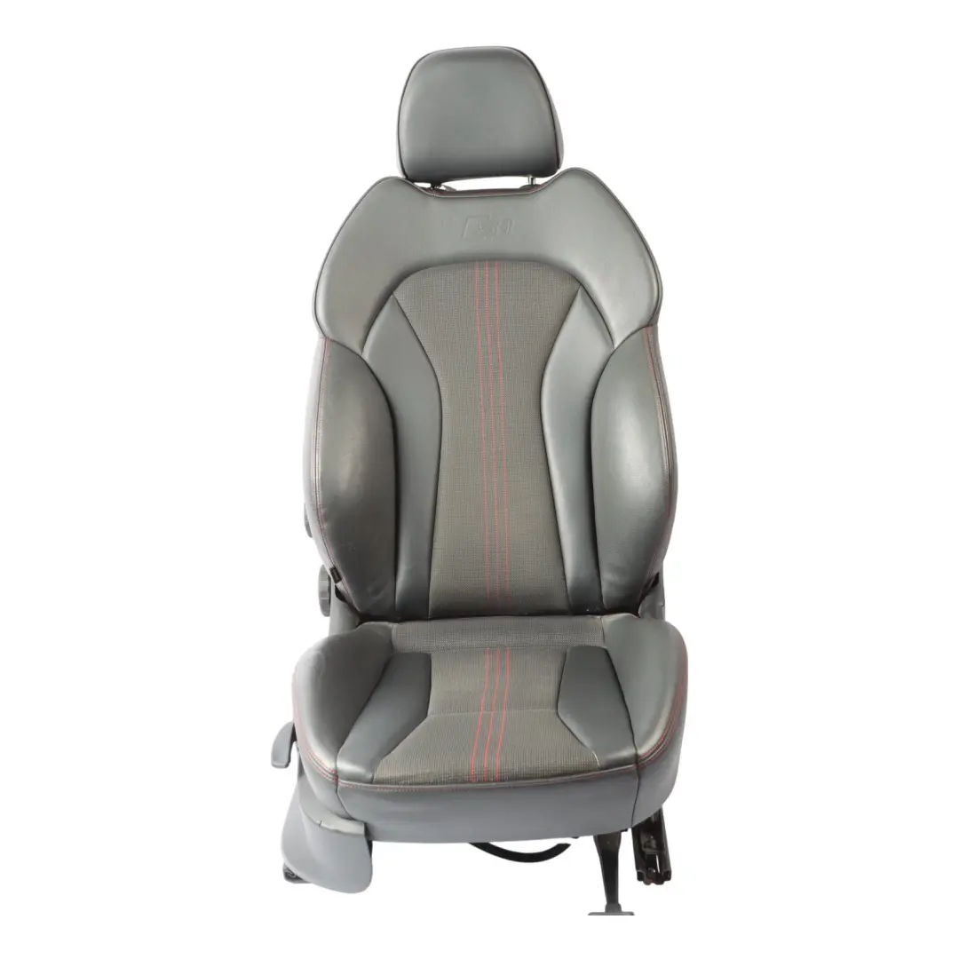 Audi S1 8X 5 Door Sport Seat Front Right O/S Half Leather Black Soul Tomato Red - SKU 8XG881806 - Part number 8XG881806