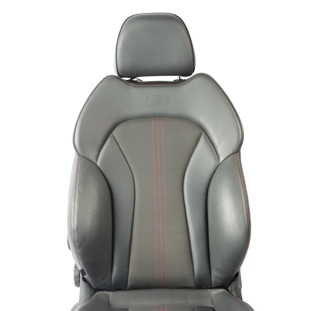 Audi S1 8X 5 Door Sport Seat Front Right O/S Half Leather Black Soul Tomato Red - SKU 8XG881806 - Part number 8XG881806