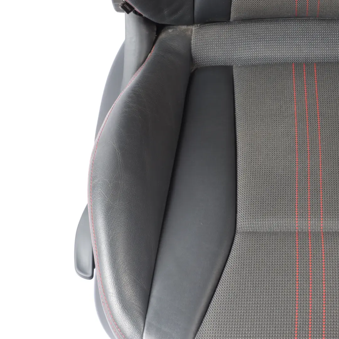 Audi S1 8X 5 Portes Siège Sport Avant Droit Mi Cuir Noir Rouge Tomate - SKU 8XG881806 - Numéro de pièce 8XG881806