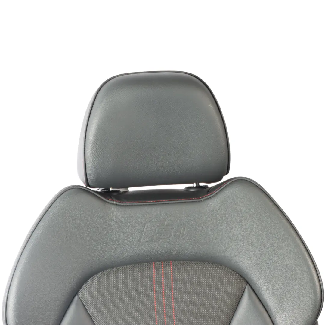 Audi S1 8X 5 Door Sport Seat Front Right O/S Half Leather Black Soul Tomato Red - SKU 8XG881806 - Part number 8XG881806