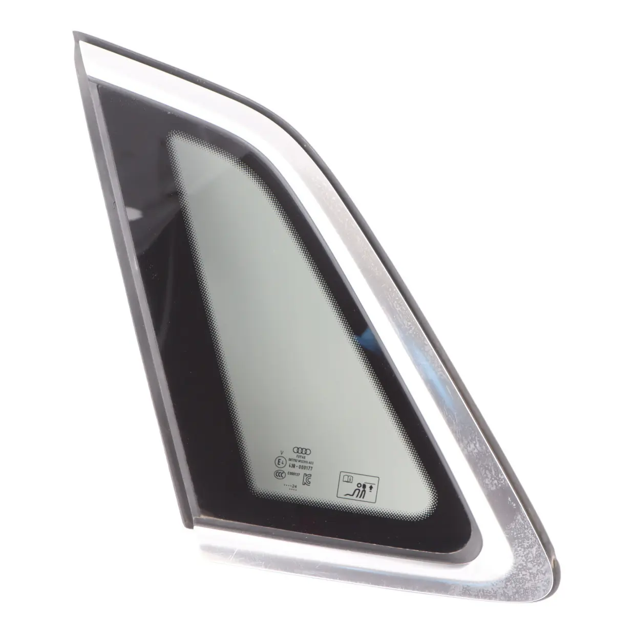 Audi A3 8Y Rear Quarter Window Glass Trim Left N/S Chrome AS3 8Y4845297J