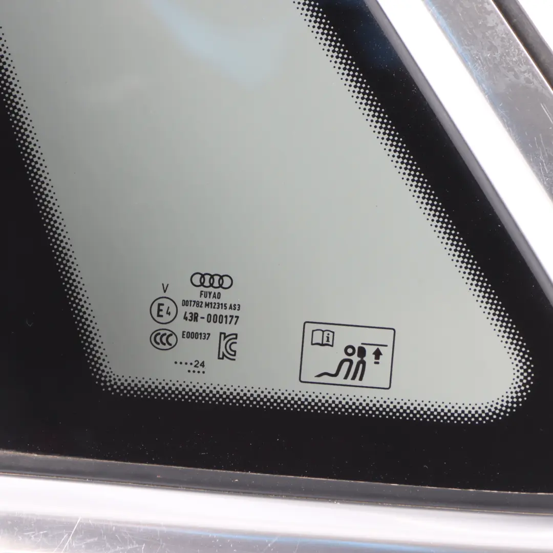 8Y Rear Quarter Window Glass Trim Left N/S Chrome AS3 to Audi A3 with Part number 8Y4845297J Audi A3 8Y Rear Quarter Window Glass Trim Left N/S Chrome AS3 - SKU 8Y4845297J - Part number 8Y4845297J