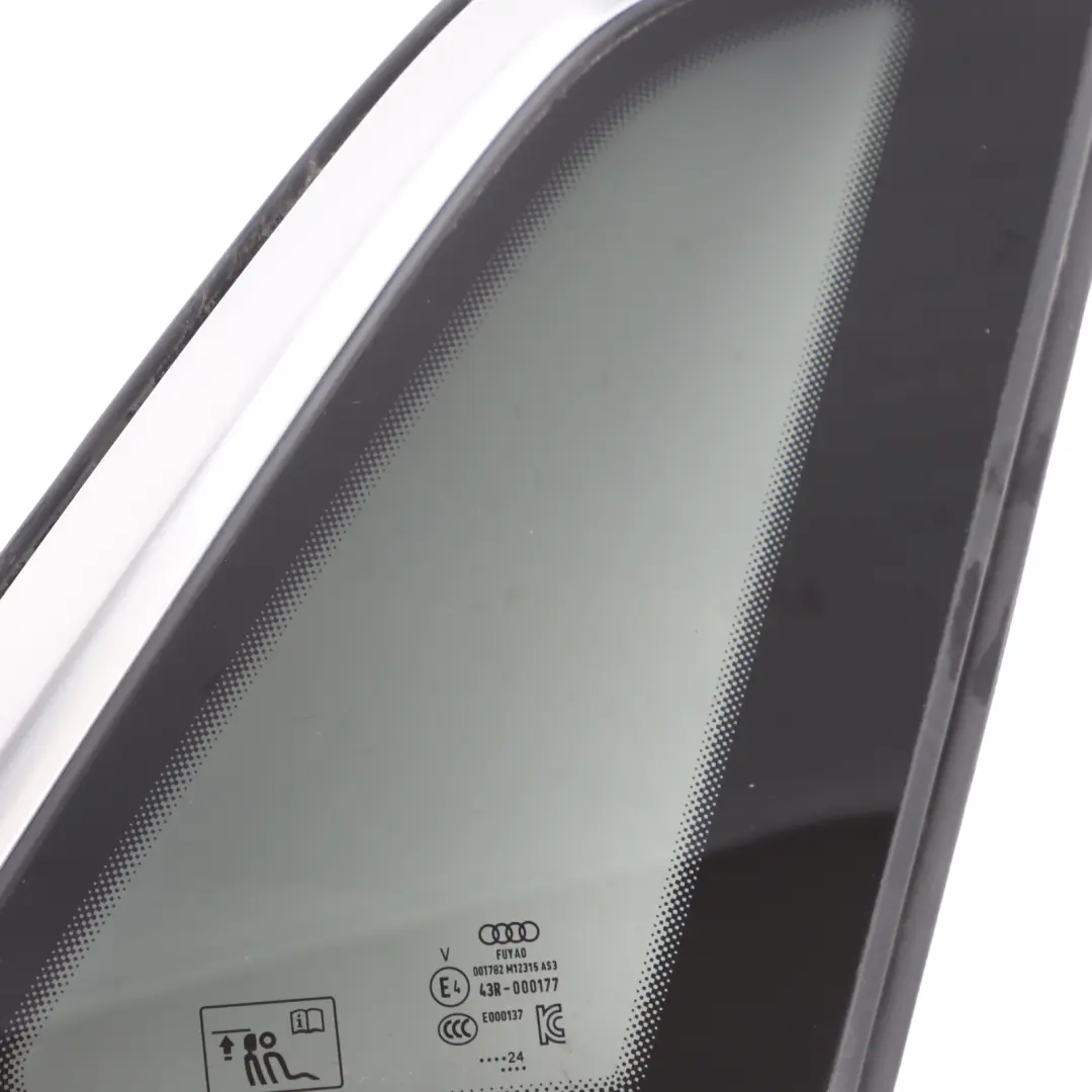 8Y Rear Quarter Window Triangle Glass Right O/S Glass AS3 to Audi A3 RS3 with Part number 8Y4845298J Audi A3 RS3 8Y Rear Quarter Window Triangle Glass Right O/S Glass AS3 - SKU 8Y4845298J - Part number 8Y4845298J