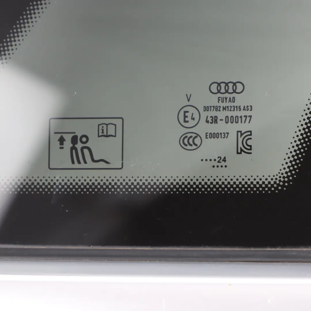 Audi A3 RS3 8Y Rear Quarter Window Triangle Glass Right O/S Glass AS3 - SKU 8Y4845298J - Part number 8Y4845298J
