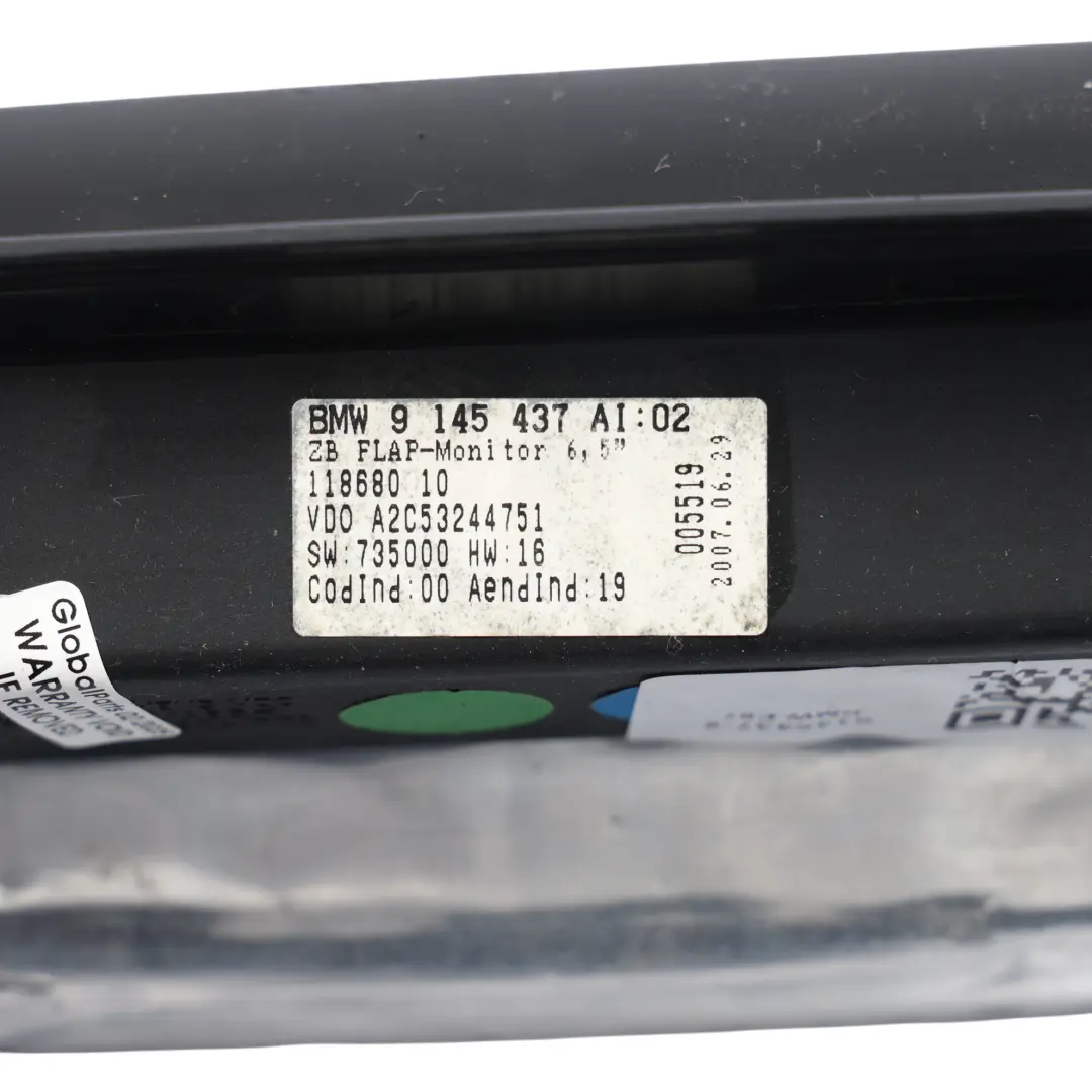 Boardmonitor Schermo Di Informazione Centrale per BMW E81 E82 E87 E88 con numero di parte 9145437 BMW E81 E82 E87 E88 Boardmonitor Schermo Di Informazione Centrale - SKU 9145437-2 - Numero di parte 9145437