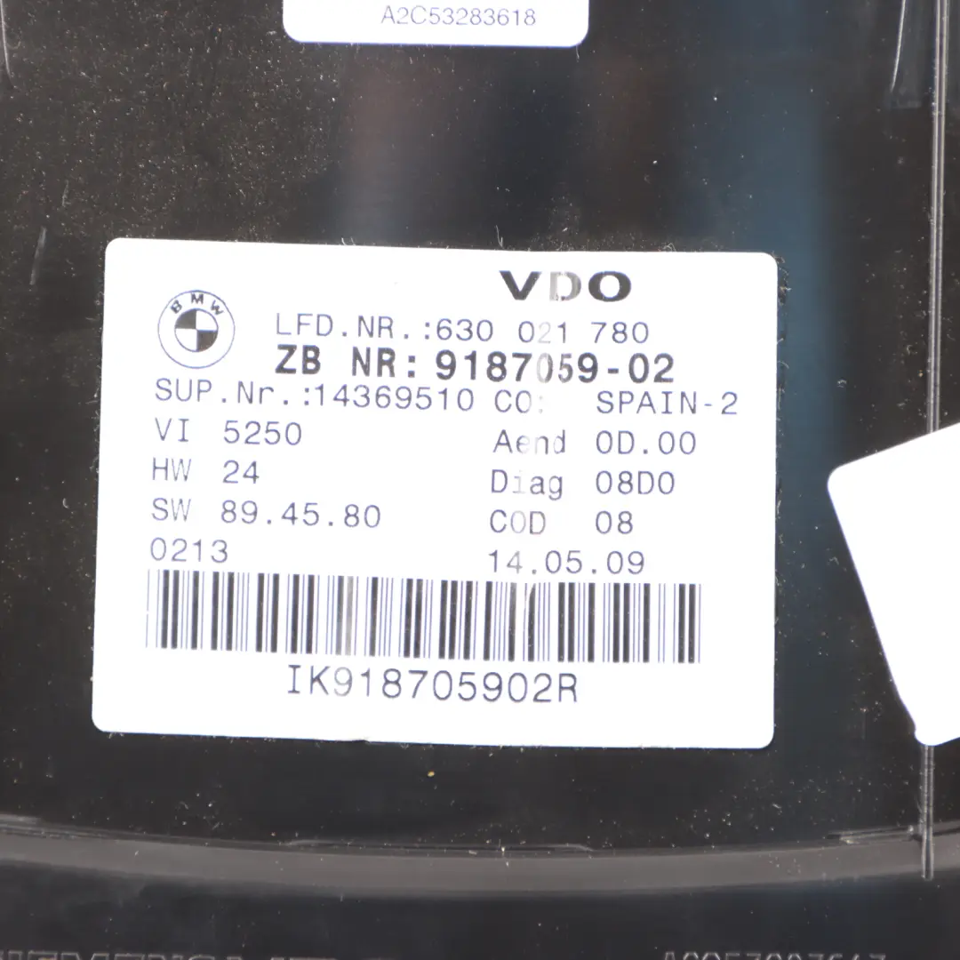 Instrument Cluster Speedo Clocks Petrol Automatic to BMW E90 E91 E92 with Part number 9187059 BMW E90 E91 E92 Instrument Cluster Speedo Clocks Petrol Automatic - SKU RHD-9187059-1 - Part number 9187059