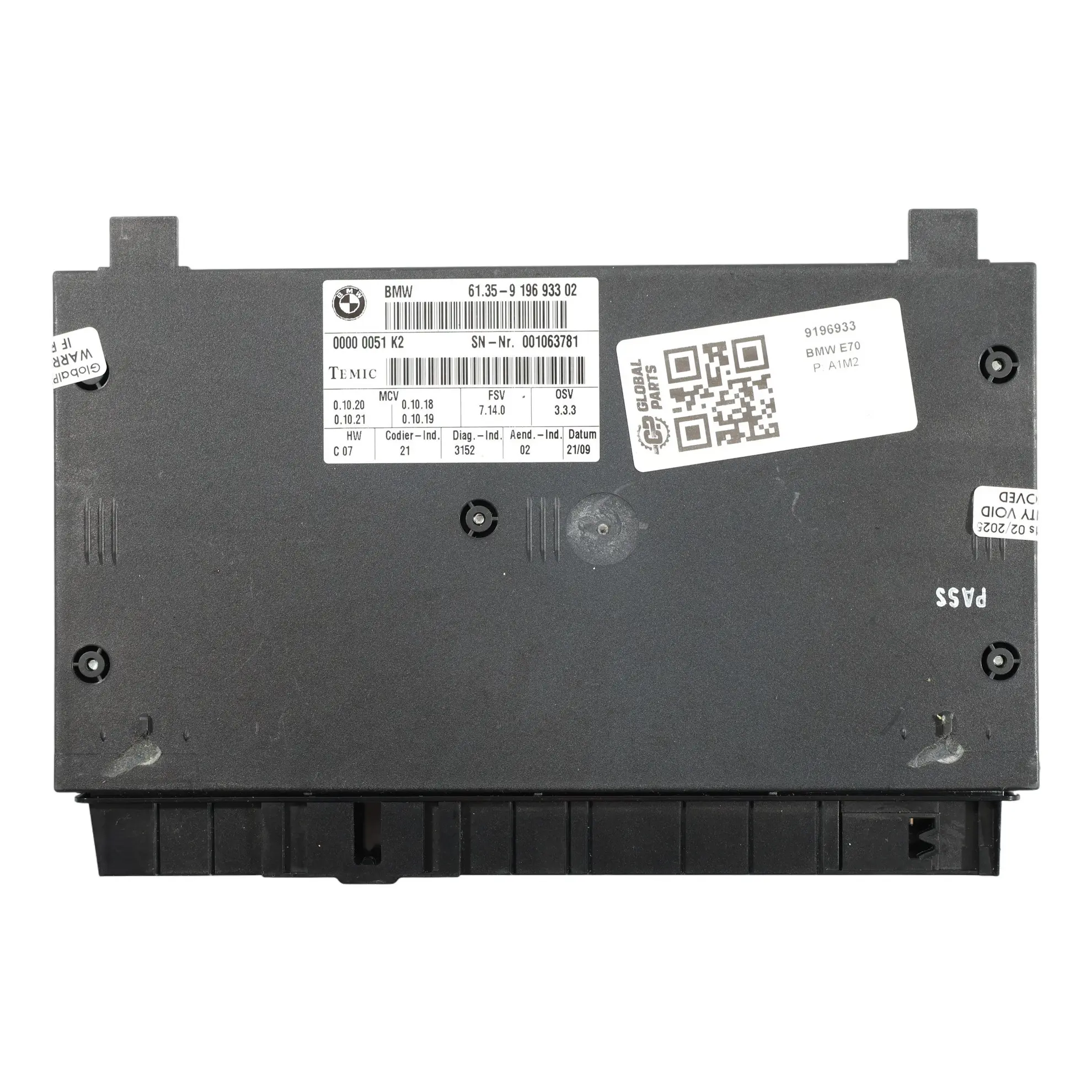 BMW E70 E71 Module De Commande De Siège ECU 9196933