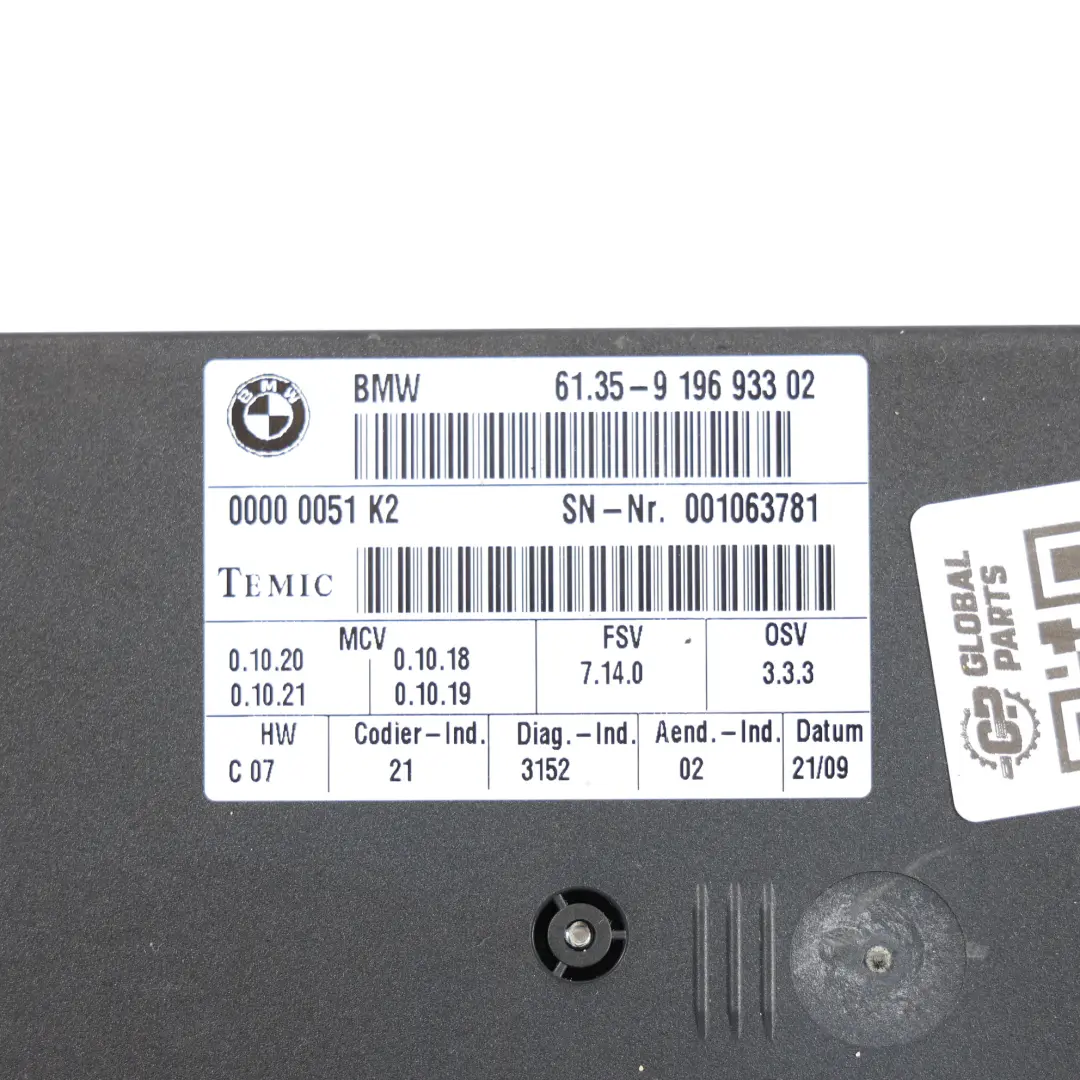 BMW E70 E71 Seat Control Unit Module ECU - SKU 9196933 - Part number 9196933