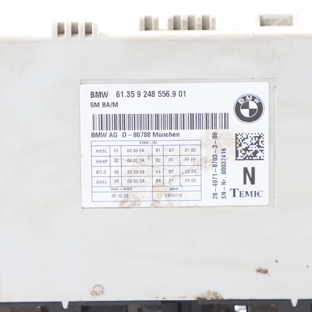 Front Seat Electrical Control Unit Module ECU BA/M to BMW F01 F10 F12 F30 with Part number 9248556 BMW F01 F10 F12 F30 Front Seat Electrical Control Unit Module ECU BA/M - SKU 9248556 - Part number 9248556