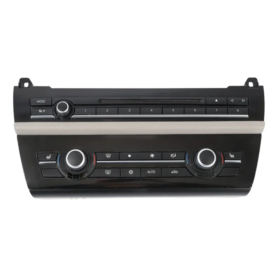 Radio Air Conditioning A/C Control Switch Unit Panel Grey to BMW F10 F11 with Part number 9249708 BMW F10 F11 Radio Air Conditioning A/C Control Switch Unit Panel Grey - SKU 9249708-2 - Part number 9249708