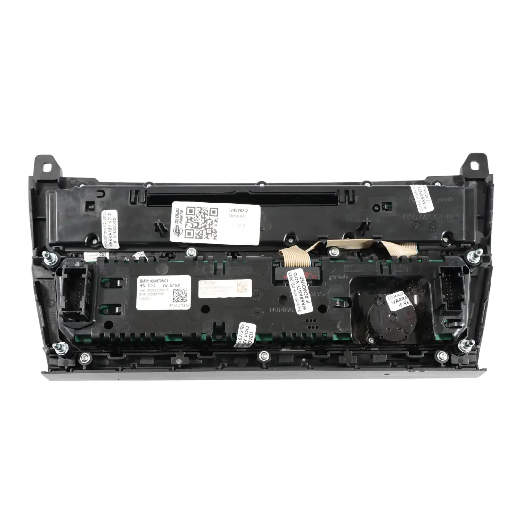 Radio Air Conditioning A/C Control Switch Unit Panel Grey to BMW F10 F11 with Part number 9249708 BMW F10 F11 Radio Air Conditioning A/C Control Switch Unit Panel Grey - SKU 9249708-2 - Part number 9249708