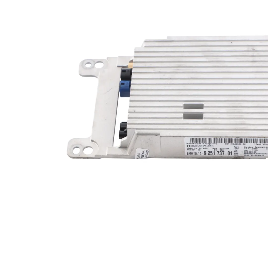 Telematics Module Bluetooth Combox Telematik ECU to BMW F07 F10 F11 with Part number 9251737 BMW F07 F10 F11 Telematics Module Bluetooth Combox Telematik ECU - SKU 9251737 - Part number 9251737