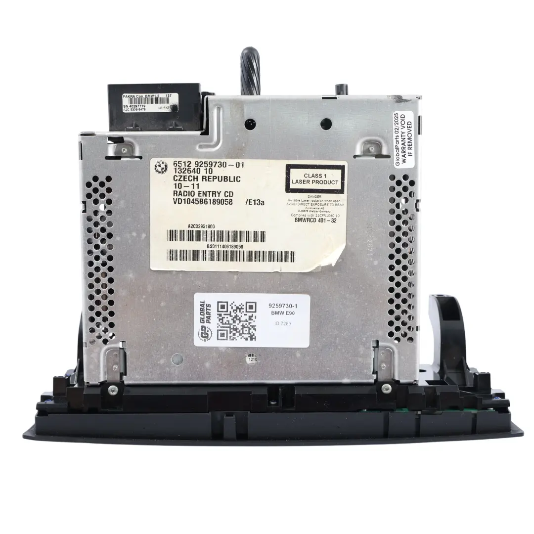 BMW E81 E82 E84 E87 E89 E90 E91 E92 Negocio de la radio - SKU 9259730-1 - Número de pieza 9259730