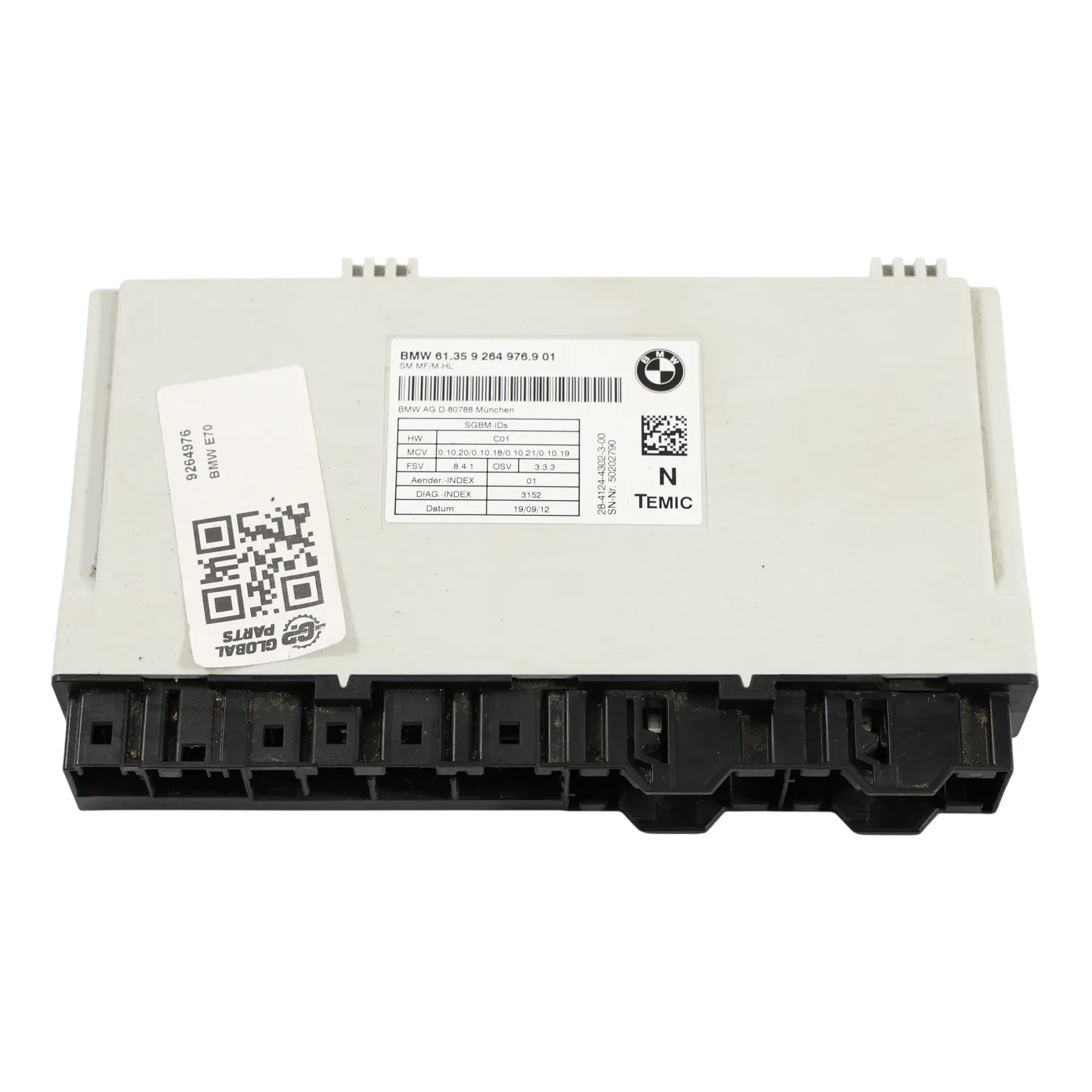 BMW X5 E70 Seat Control Unit Module Front Left ECU 9264976