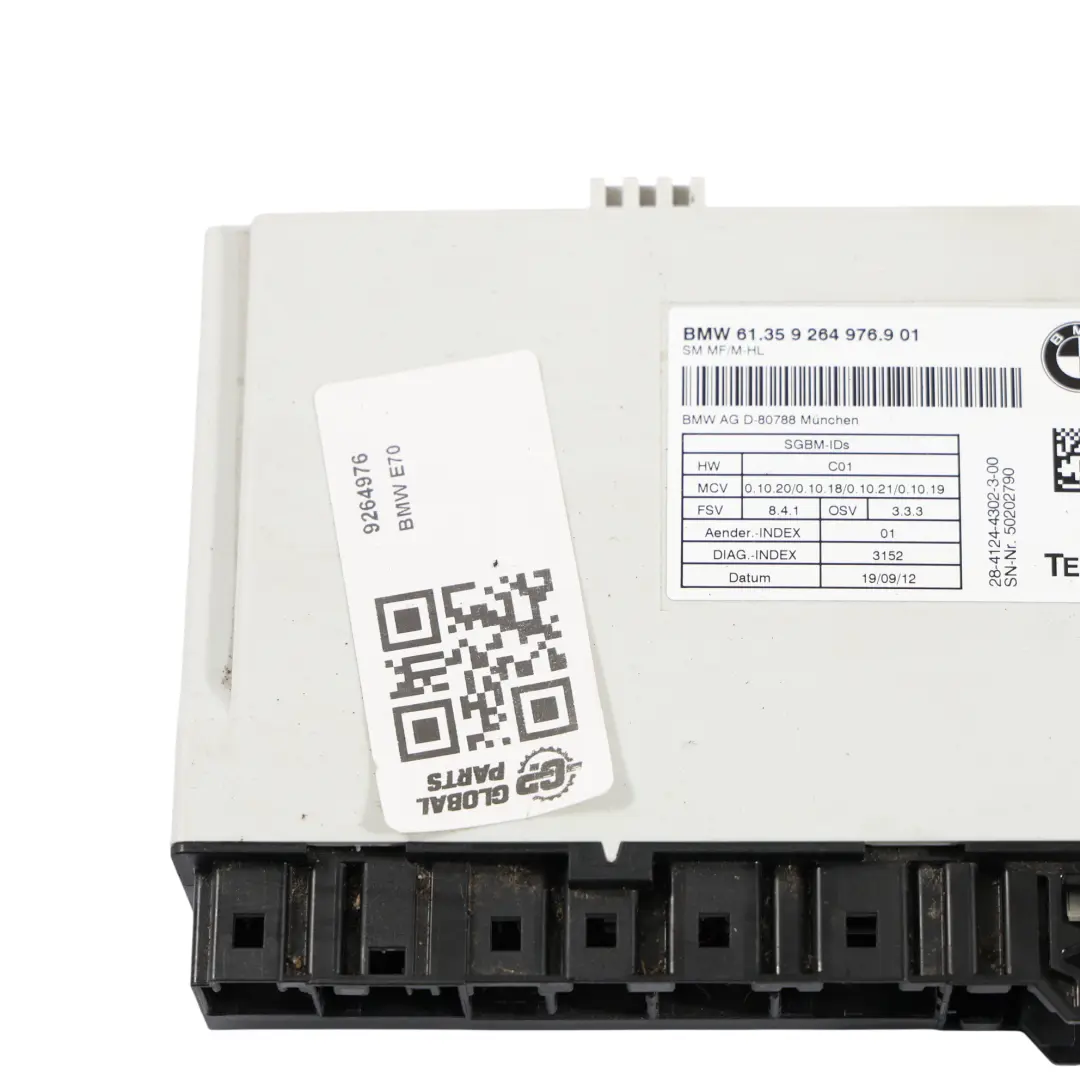 Módulo De La Unidad Control Asiento Delantero Izquierdo ECU para BMW X5 E70 con número de pieza 9264976 BMW X5 E70 Módulo De La Unidad Control Asiento Delantero Izquierdo ECU - SKU 9264976 - Número de pieza 9264976