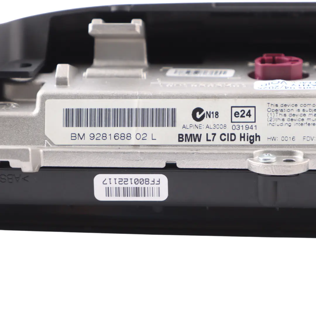 Schermo Di Bordo BMW F30 F31 Monitor Centrale D'Informazione 8,8" per con numero di parte 9281688 Schermo Di Bordo BMW F30 F31 Monitor Centrale D'Informazione 8,8" - SKU 9281688-1 - Numero di parte 9281688