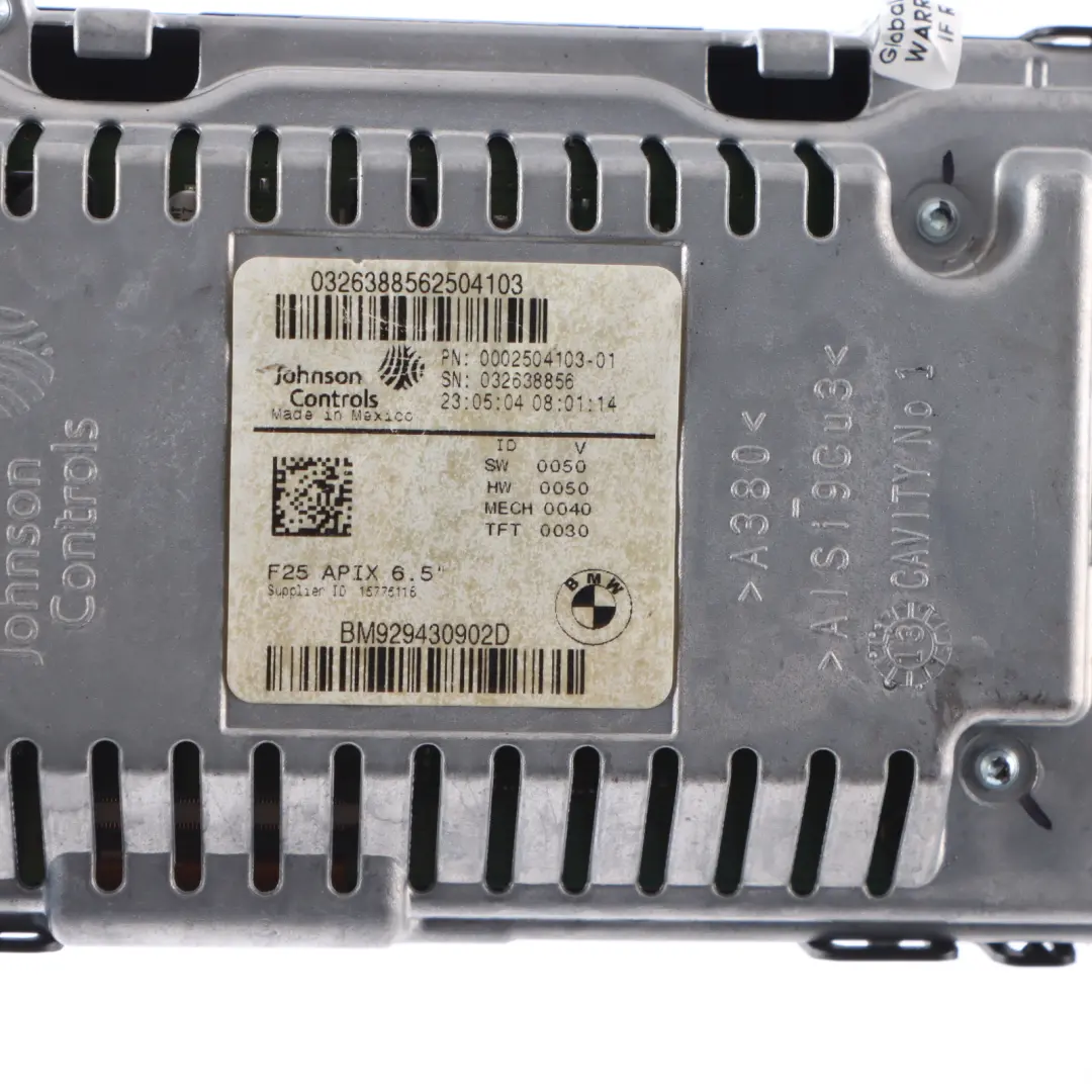 BMW X3 F25 X4 F26 Monitor Cruscotto Schermo Centrale Di Bordo 6,5" - SKU 9294309-1 - Numero di parte 9294309